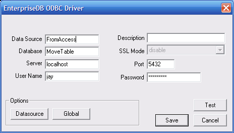 EnterpriseDB ODBC Driver