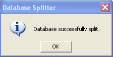 Confirmation of Database Split