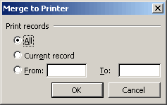 Merge the letters to the printer.