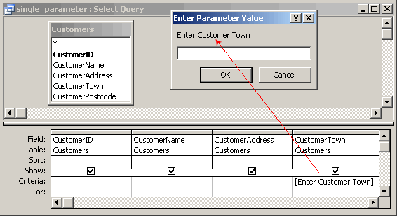 How to use the query by form (QBF) technique in Microsoft Access